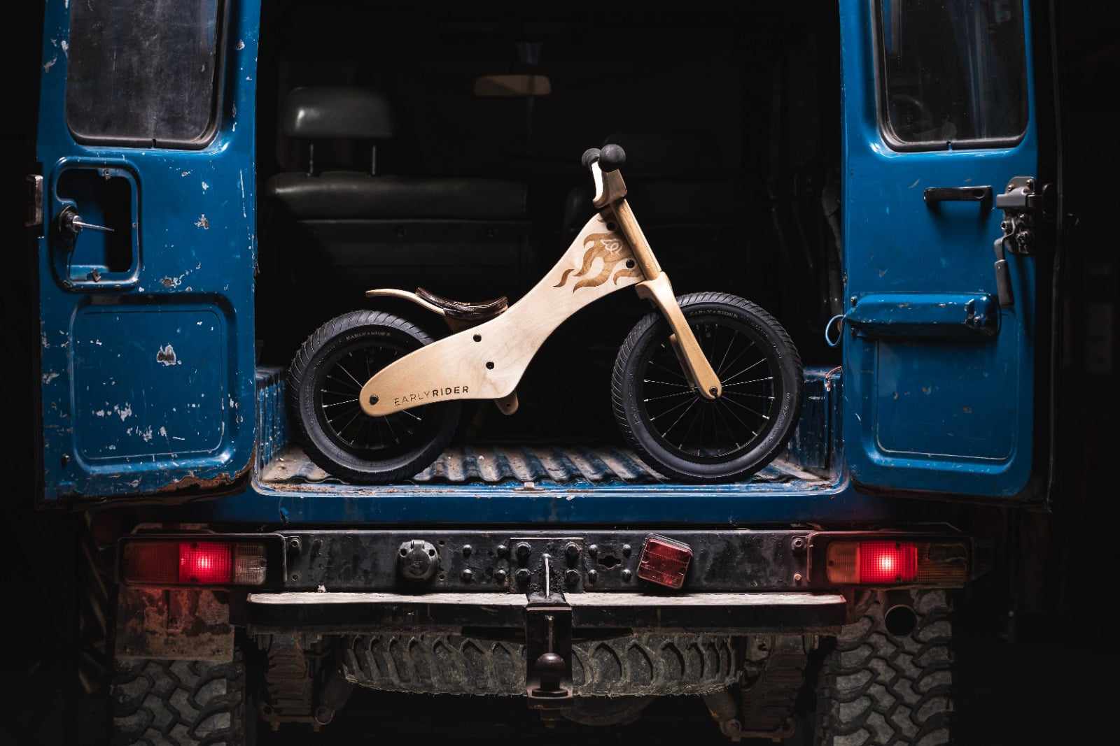 Bicicleta balans copii EARLY RIDER Classic Lemn portbagaj