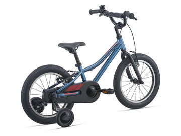 Bicicleta copii GIANT Animator 16" Blue Ashes albastru rosu spate roti ajutatoare