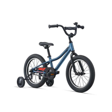 Bicicleta copii GIANT Animator 16" Blue Ashes albastru rosu fata roti ajutatoare