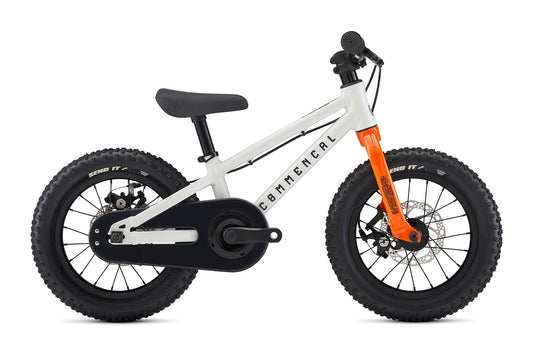 Bicicleta copii COMMENCAL Ramones 14″ PURE WHITE alb portocaliu