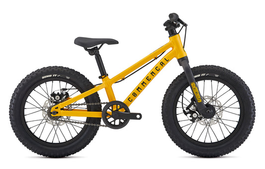 Bicicleta copii COMMENCAL Ramones 16″ OHLINS YELLOW galben lateral