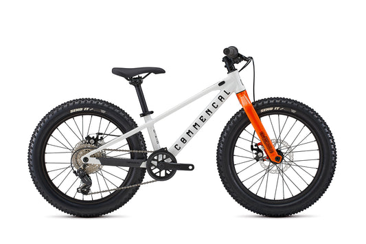 Bicicleta copii COMMENCAL Ramones 20″ Revoshift PURE WHITE alb portocaliu