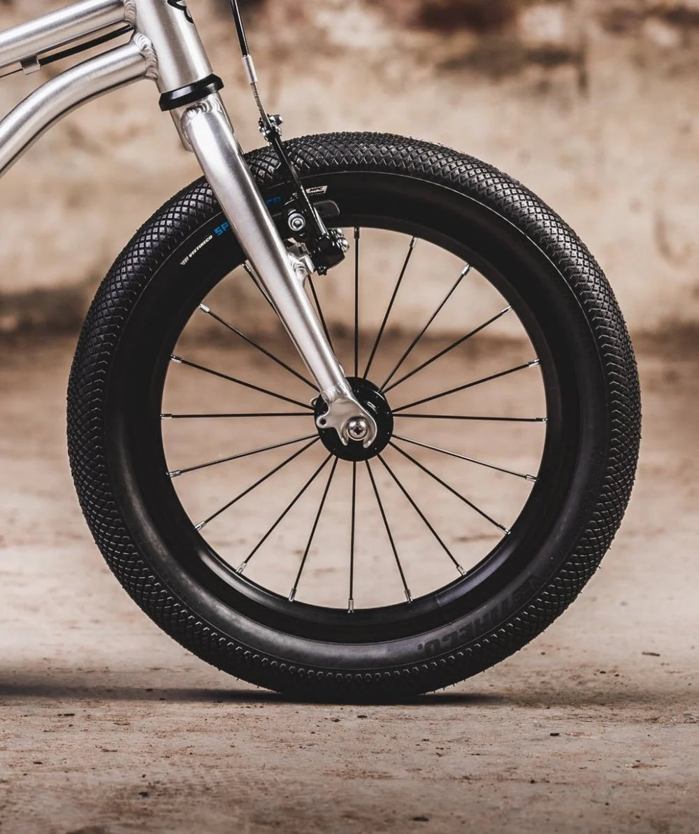 Bicicleta copii EARLY RIDER Belter 16" Brushed Aluminium argintiu aluminiu roata fata