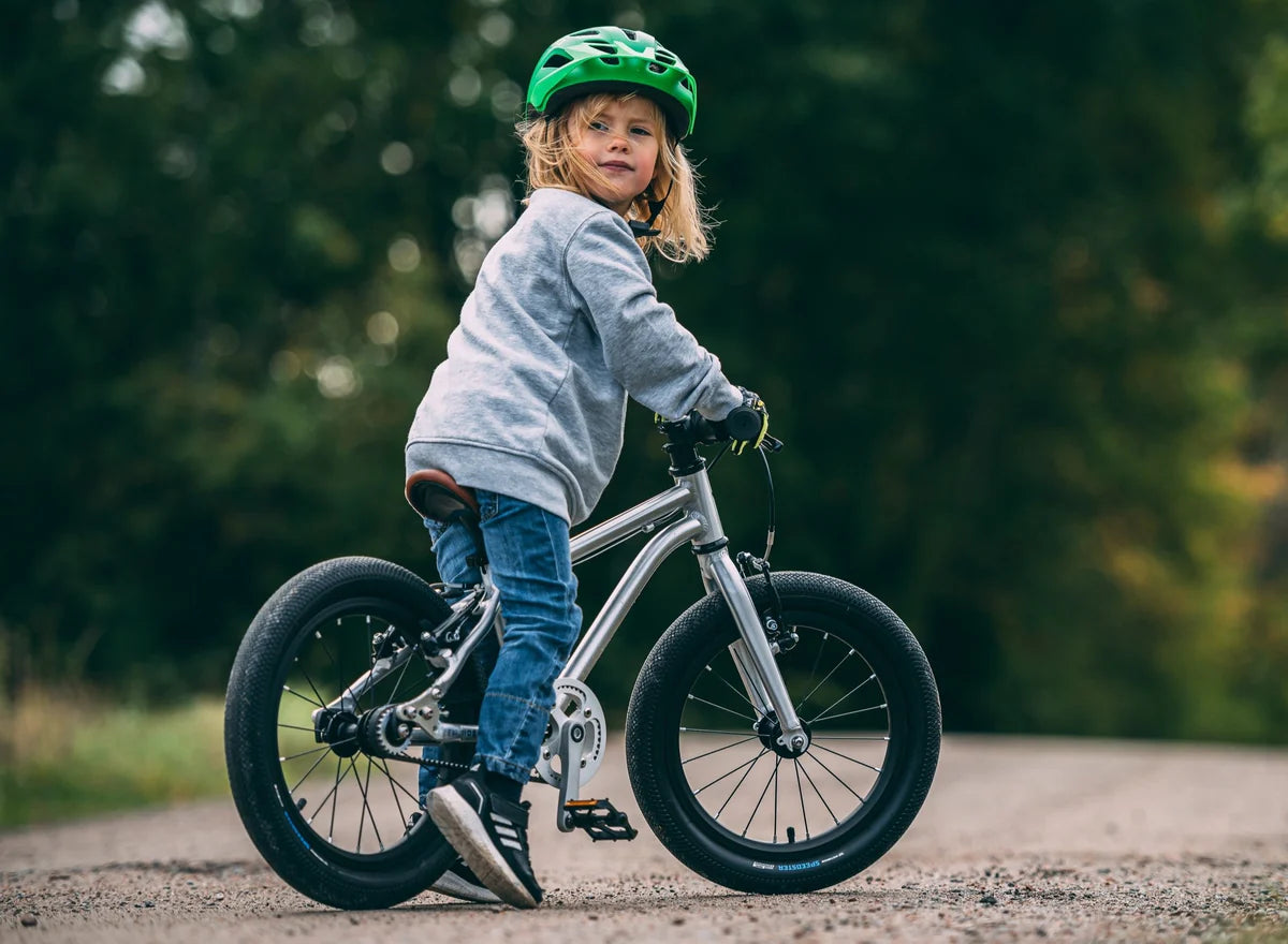 Bicicleta copii EARLY RIDER Belter 16" Brushed Aluminium argintiu aluminiu  fata parc