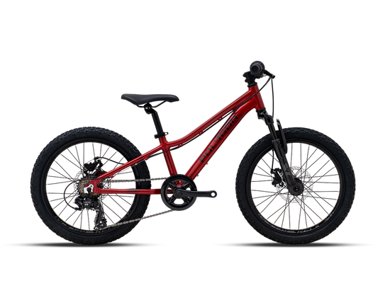 bicicleta copii Polygon Relic 20 hardtail frane disc red rosu lateral