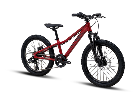 bicicleta copii Polygon Relic 20 hardtail frane disc red rosu fata