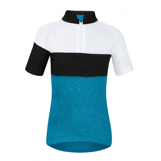 Bluza ciclism copii FORCE Kid View albastru negru alb