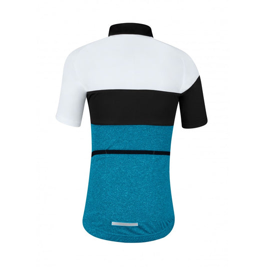 Bluza ciclism copii FORCE Kid View albastru negru alb spate