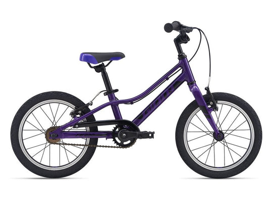 Bicicleta copii GIANT ARX 16" Purple mov lateral sa albastru