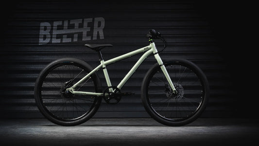 Bicicleta copii EARLY RIDER Belter 24" Sage Green verde profil garaj