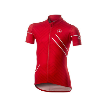 Tricou ciclism copii cu maneca scurta CASTELLI Campioncino rosu